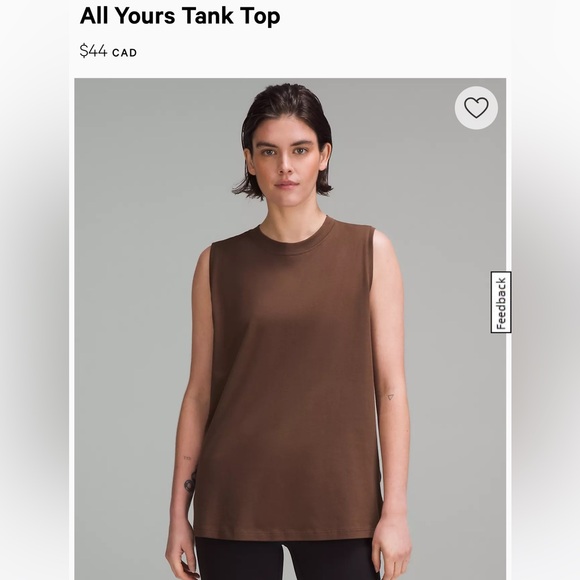 Lululemon all yours tank top, size 8 worn once - Picture 6 of 6